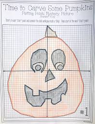 Halloween Math Activity Pumpkin Carving Plotting Points Mystery Picture Halloween Math Activities Halloween Graphing Halloween Math Worksheets