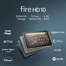 For under $60, the kindle fire 8 hd doesn't have the processing capabilities or sheer speed of a $1,000 ipad, but it does come with plenty of battery life and the ability to stream shows and. All New Fire Hd 10 Tablet 10 1 1080p Full Hd 32 Gb Black With Ads Amazon Co Uk Amazon Devices Accessories