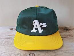 Oakland A S Original Vintage 80s Official Licensed Mlb Etsy Sport Hat Hats Mesh Trucker Hat