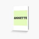 Annette name, Annette go green!" Greeting Card for Sale by Danylo ...
