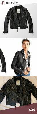 Abercrombie Fitch Faux Leather Biker Jacket Faux Leather Biker Jacket Biker Jacket Leather Biker Jacket