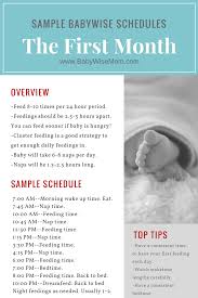Babywise Schedules 0 4 Weeks Newborn Babywise Mom One Month Baby Babywise Schedule Baby Sleep