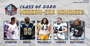 Aug 1, 2019·1 min read. Class Of 2020 Pro Football Hall Of Fame Official Site