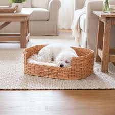 Small Wicker Dog Bed | Amish Woven Pet Bed Basket – Amish Baskets