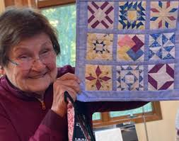Quilting in the embroidery hoop.