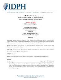 Meeting Minutes of: ILLINOIS DEPARTMENT OF PUBLIC HEALTH Levels of Care  Task Force Meeting (LOC) January 21, 2016
