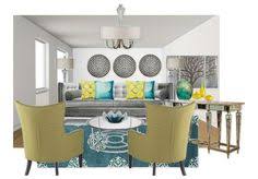 Teal Yellow And Grey Living Room Home Design Ideas