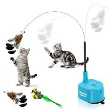 Interactive Automatic Flying Bird Cat Toy with Suction Base