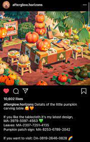 Acnh Pumpkin Carving Station Halloween Tablecloth Animal Crossing Pc New Animal Crossing