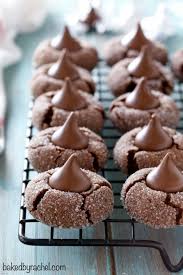 Experiment with different hershey kiss flavors. Chocolate Blossom Christmas Cookies With Hershey Kisses Holiday Recipes