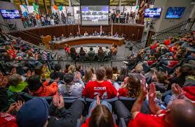 Majority of Santa Rosa trustees back return of campus officers as hundreds  press district for action