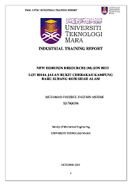 Industrial training report uitm pdf. Industrial Training Report Pdfcoffee Com