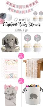 Editable elephant baby shower favor tags, pink gold thank you tags, gift tags baby shower favors digital printable template instant download. Elephant Baby Shower Girl Partylookbook