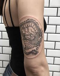 Arm Black And Red Dragon Tattoo Lovely Dragon Tattoo On The Arm