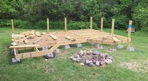 I used whiskey barrel planters. Floating Deck Installation Deck Builders Columbus Ohio