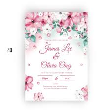 This elegant black and white wedding invitation template is designed to work with avery 5889 card stock and similar. Beautiful Wedding Card Template Edit In Powerpoint Design Craft Art Prints On Carousell