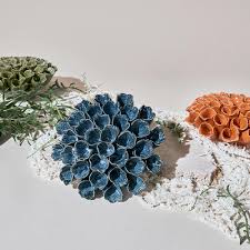 This listing is for one ceramic stoneware flower. Coral Chive Uk