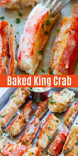 Baked King Crab Yummy Seafood Seafood Dish Recipes Crab Legs Recipe