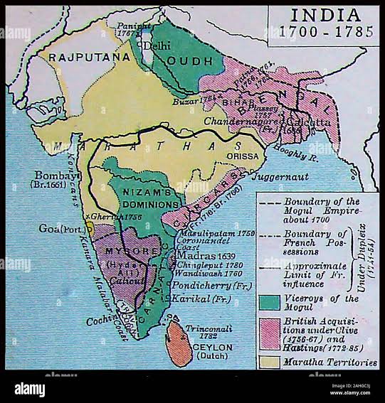 Map india british empire hi-res stock photography and images - Alamy