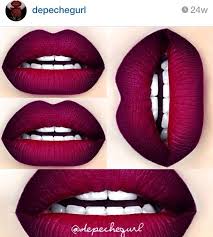 Black And Red Lipstick Ombre Red Lips With Black Tints Ombre Lips Lip Beauty Lip Makeup