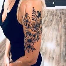 8 Upper Arm Flower Tattoo Idea Beautiful Back Tattoos Tattoos Tattoos For Women Flowers