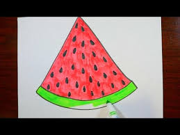 The watermelon slice drawing have all been been placed in the watermelon categories. How To Draw Watermelon Slice Easy For Kids Youtube