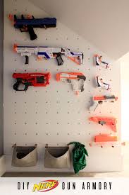 Parents love nerf toys because they can entertain children outdoors in the warm nights. Diy Nerf Gun Armory