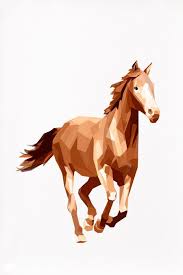 Horse Running Geometric Illustration Animal By Tinykiwiprints Geometric Art Animal Geometric Animals Horse Illustration