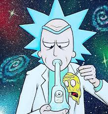Stoned Rick And Morty Weed Wallpaper