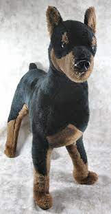 Vintage Dakin 1979 Big 20 X 24 Plush Stuffed Standing Doberman Pinscher Dog Miniature Pinscher Puppy Doberman Pinscher Dog Giant Stuffed Animals