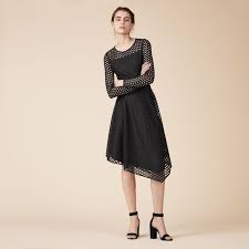 Ranarana Black 210 Maje Com Asymmetrical Black Dress Black Embroidered Dress Black Eyelet Dress