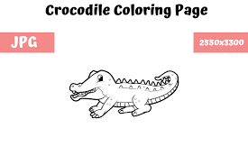 Free printable crocodile coloring pages for kids. Coloring Book Page For Kids Crocodile Graphic By Mybeautifulfiles Creative Fabrica