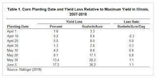 prospects for timely planting of the 2019 corn crop