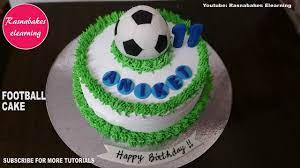 Often special details are used as decoration: Football Soccer Theme Birthday Cake Toppers Design Ideas Decorating Tutorial Video At Home Clas Football Cake Design Soccer Birthday Cakes Simple Birthday Cake