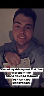 Congrats 🙌 to Daniel Kiely Cork city passing his driving test today first  time in mallow with TOM & SANDRA MANNIX. Well done Daniel. It was a  pleasure to teach you. Safe