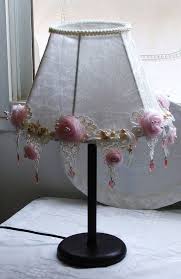 Here we have everything you need. White And Ivory Velvet Lamp With Lace Pearly Vintage Beads And Organza Flowers Shabby Chic Lamp Shades Shabby Chic Lamps Lampshade Makeover