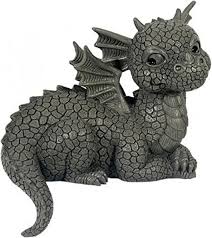 Gartendrache Liegend Kantenhocker Fantasy Gartenfigur Drachen Figur Figuren Dragon Decor Dragon Statue Dragon Art