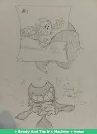 When Henry Draws Bendy In A Long Time In Forever Bendy And The Ink Machine Drawings Cartoon Styles