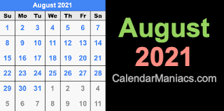 Obstacles and roadblocks will appear upon our paths. August 2021 Calendar