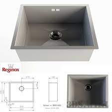 Kitchen Sink Reginox Ontario Cuadrat Download 3d Model 3ds Wiki