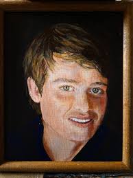 My acrylic portrait painting is complete. Thank you for your interest and  love of my painting !