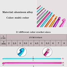 Tunisian crochet hooks, also called afghan crochet hooks, are longer than regular crochet hooks. Amazon Com 23 Pieces Tunisian Crochet Hook Set Include Plastic Cable Afghan Crochet Hook And Multicolor Tunisian Afghan Aluminum Knitting Needles For Weaving Tools