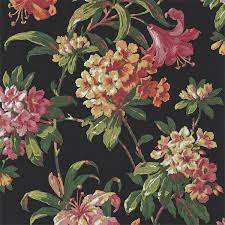 Zoffany The Wallpaper Book Zoffany Rhododendrons Lilies Onyx Rpw01002 Select Wallpaper Designer Wallpapers Wallpaper Zoffany Wallpaper Shop Wallpaper
