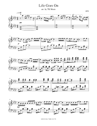Download And Print In Pdf Or Midi Free Sheet Music For Life Goes On By Bts Arranged By Taekook Music For Piano So Orchestra Music Sheet Music Easy Piano Songs