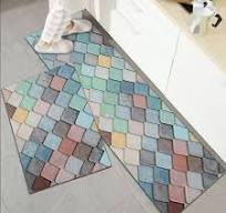 Harvn Liquidation Two Kitchen Printed Anti-Slip Carpet Door ...