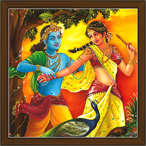 Image result for Krishna dancing with Radha"