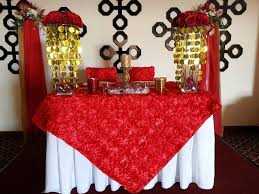 90 X132 Red Polyester Rectangular Tablecloth In 2020 Red Tablecloth Event Decor Rosette Tablecloth
