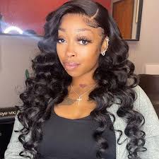 Loose Wave Lace Front Wig Peruvian Human Hair Wigs 13x4 Lace Frontal W
