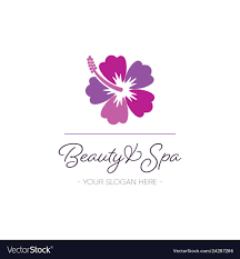Beauty And Spa Logo Template Hibiscus Design Vector Image On Vectorstock Spa Logo Design Spa Logo Logo Templates