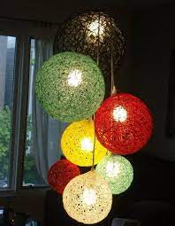 15 Wonderful Creative Arts And Crafts Ideas For Adults In 2021 Diy Chandelier Diy Pendant Light Ball Lights